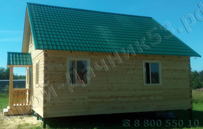 3 Брусовые дома 8×8 и 6×8 м, Тверская область, Бельский район, деревня Петрушино (8)